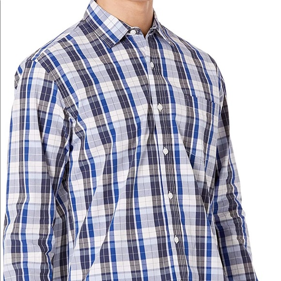 Men's Long-Sleeve Regular-fit Casual Poplin Shirt - Picture 1 of 5